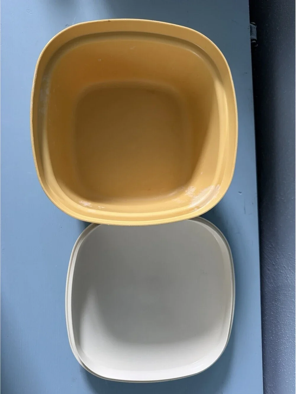 Vintage Tupperware Harvest Gold Steam N Store With Lid NO Strainer